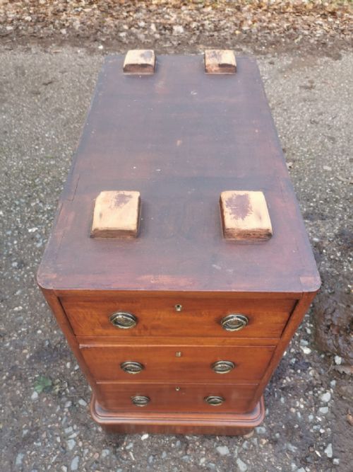 VICTORIAN SOLID MAHOGANY 3 PART DESK - ADDITIONAL PHOTO 6