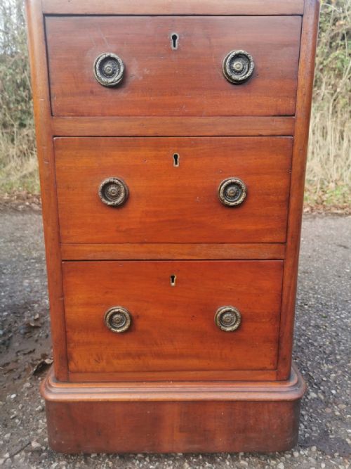 VICTORIAN SOLID MAHOGANY 3 PART DESK - ADDITIONAL PHOTO 7