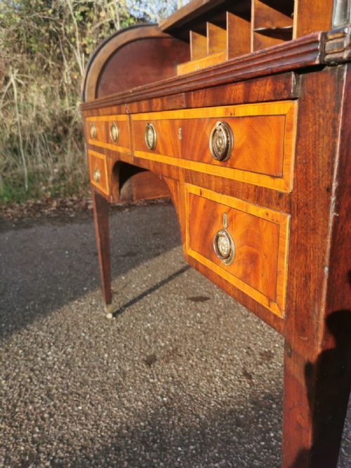 GEORGE 3RD TAMBOUR TOP KNEEHOLE DESK - ADDITIONAL PHOTO 1