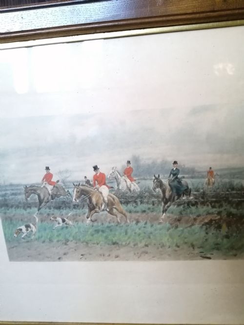 ANTIQUE SET OF 4 HUNTING PRINTS BY ARTHUR ACKERMANN REGENT STREET LONDON - ADDITIONAL PHOTO 1