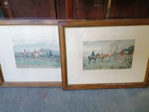ANTIQUE SET OF 4 HUNTING PRINTS BY ARTHUR ACKERMANN REGENT STREET LONDON - ADDITIONAL PHOTO 2