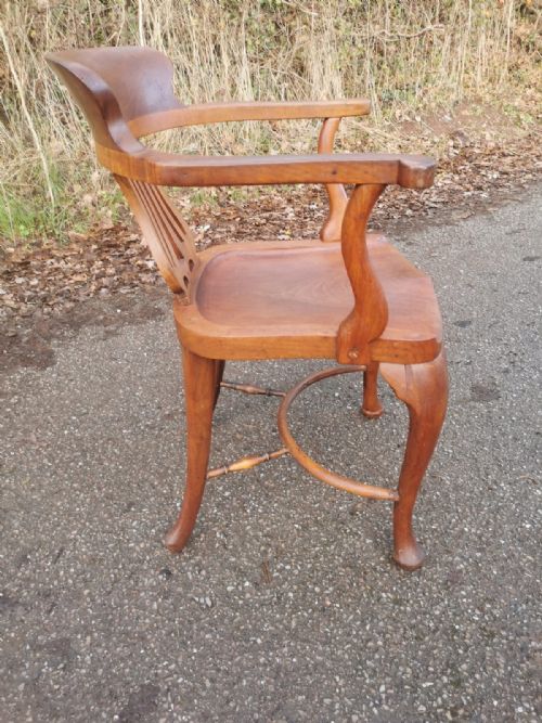 ATTRACTIVE VICTORIAN WALNUT OFFICEDESK CHAIR - ADDITIONAL PHOTO 2