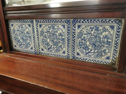 VICTORIAN WALNUT ART'S AND CRAFTS HALLSTAND - ADDITIONAL PHOTO 2