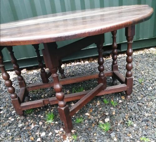 LARGE 17C OAK GATELEG TABLE - ADDITIONAL PHOTO 8