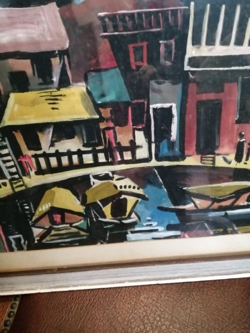 A VIBRANT INDONESIAN WATERCOLOUR WATERFRONT SCENE - ADDITIONAL PHOTO 2