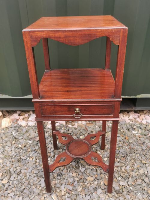 antique mahogany george 3rd washstandbedside table - CATEGORY: ANTIQUE FURNITURE - DATED 1800