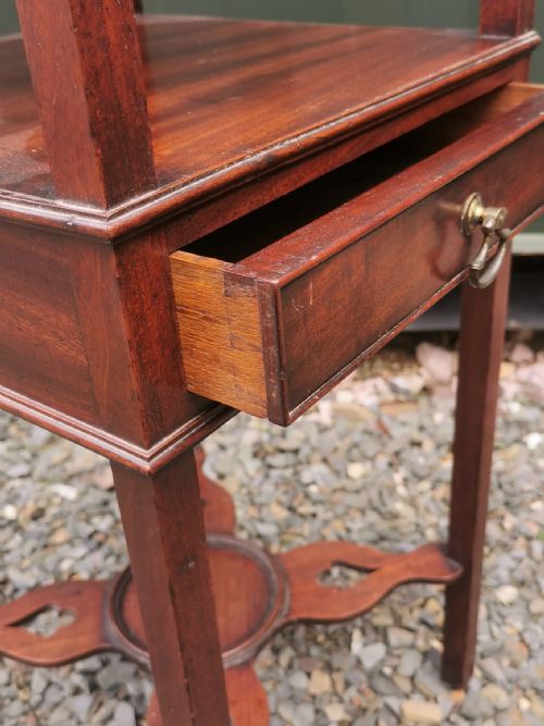 ANTIQUE MAHOGANY GEORGE 3RD WASHSTANDBEDSIDE TABLE - ADDITIONAL PHOTO 2
