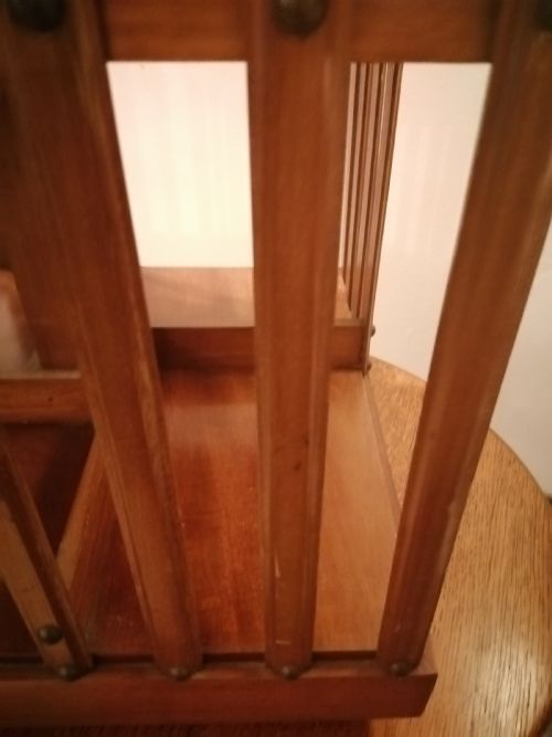AN EDWARDIAN TABLE TOP MAHOGANY REVOLVING BOOKCASE - ADDITIONAL PHOTO 1