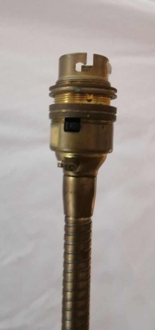 AN ANTIQUE ADJUSTABLE STANDARD LAMP - ADDITIONAL PHOTO 3