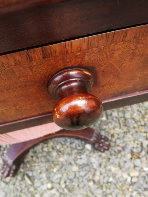 WILLIAM IV MAHOGANY AND ROSEWOOD CROSSBANDED WORK TABLE - ADDITIONAL PHOTO 3