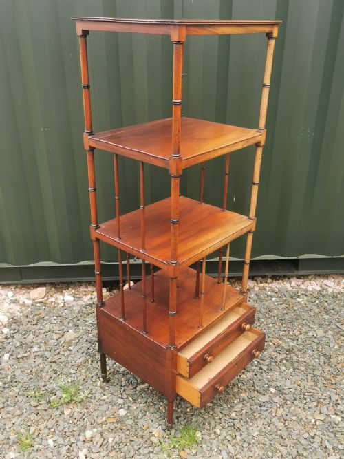 a fine regency country house canterbury cum whatnot with provenance - CATEGORY: ANTIQUE FURNITURE - DATED REGENCY