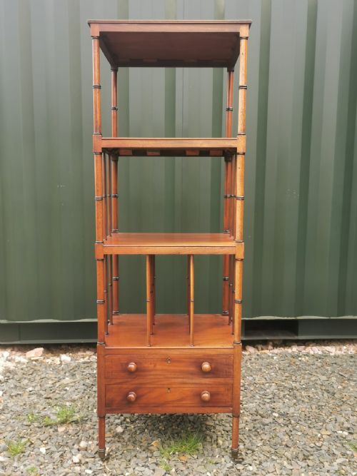 A FINE REGENCY COUNTRY HOUSE CANTERBURY CUM WHATNOT WITH PROVENANCE - ADDITIONAL PHOTO 1