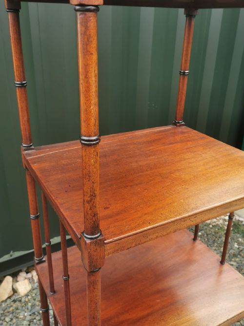 A FINE REGENCY COUNTRY HOUSE CANTERBURY CUM WHATNOT WITH PROVENANCE - ADDITIONAL PHOTO 2