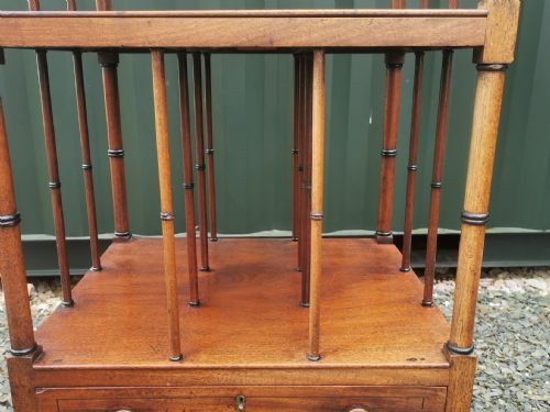 A FINE REGENCY COUNTRY HOUSE CANTERBURY CUM WHATNOT WITH PROVENANCE - ADDITIONAL PHOTO 3