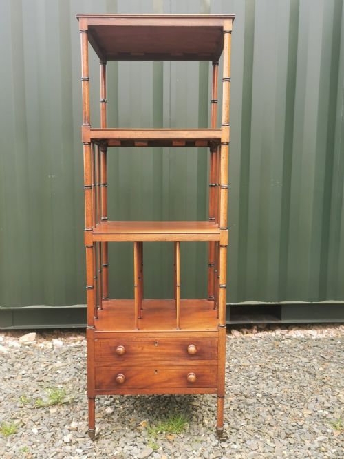 A FINE REGENCY COUNTRY HOUSE CANTERBURY CUM WHATNOT WITH PROVENANCE - ADDITIONAL PHOTO 4
