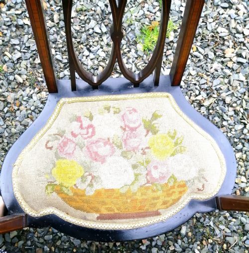 A JAS SHOLBREAD INLAID ESTHETIC MOVEMENT ARMCHAIR - ADDITIONAL PHOTO 2
