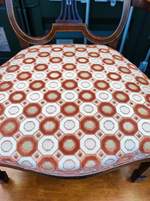QUALITY PAIR OF INLAID EDWARDIAN ARM CHAIRS - ADDITIONAL PHOTO 2