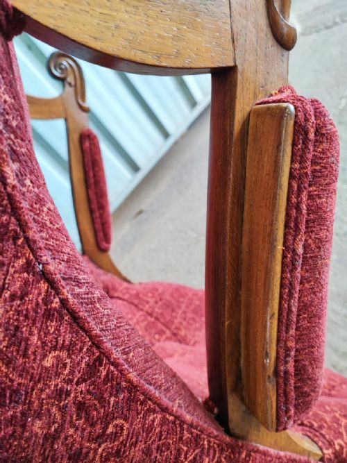 2 SIMILAR WILLIAM IV ROSEWOOD ARMCHAIRS PROVENANCE CALVARY AND GAURDS CLUB PICCADILLY - ADDITIONAL PHOTO 4