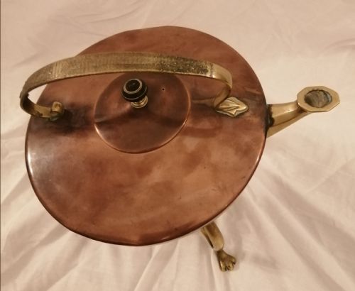 AN ARTS AND CRAFTS WAS BENSON BRASS AND COPPER KETTLE ON STAND - ADDITIONAL PHOTO 1