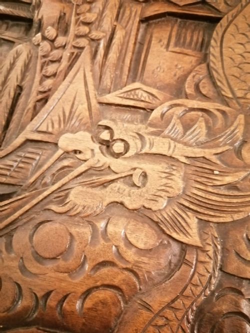 AN ANTIQUE CARVED CAMPHOR TRUNK - ADDITIONAL PHOTO 9