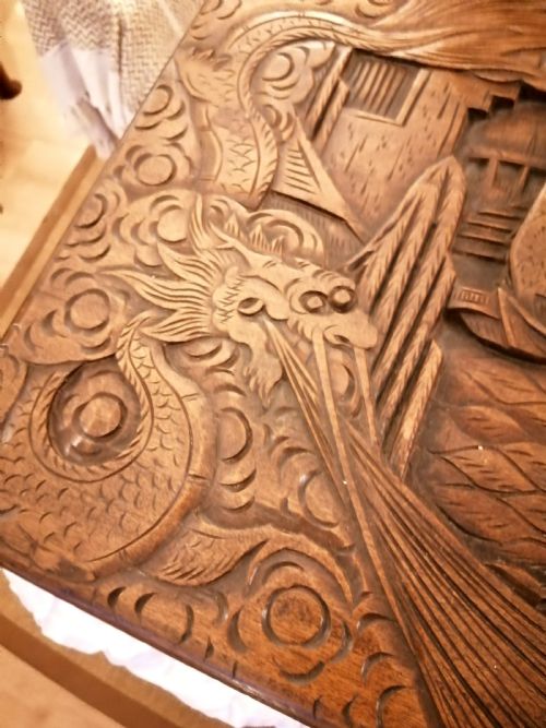 AN ANTIQUE CARVED CAMPHOR TRUNK - ADDITIONAL PHOTO 12