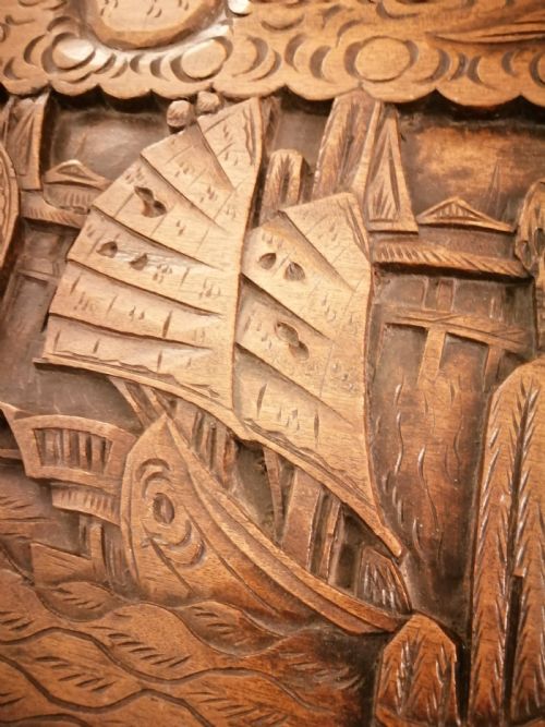 AN ANTIQUE CARVED CAMPHOR TRUNK - ADDITIONAL PHOTO 13