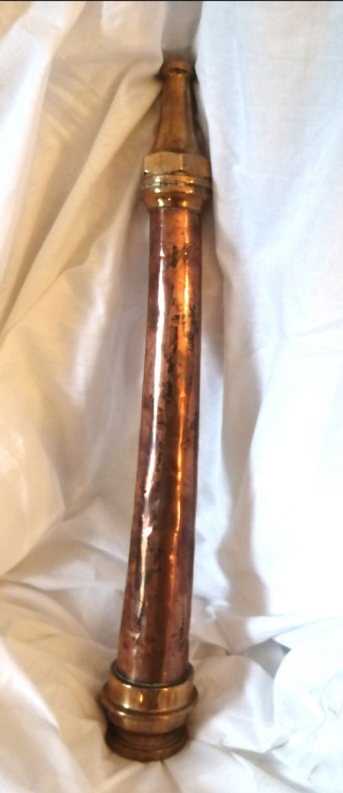 Victorian Brass and Copper Fire Hose Nozzle