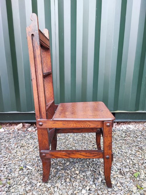 AN EDWARDIAN METAMORPHIC SET OF CHAIR STEPS - ADDITIONAL PHOTO 1