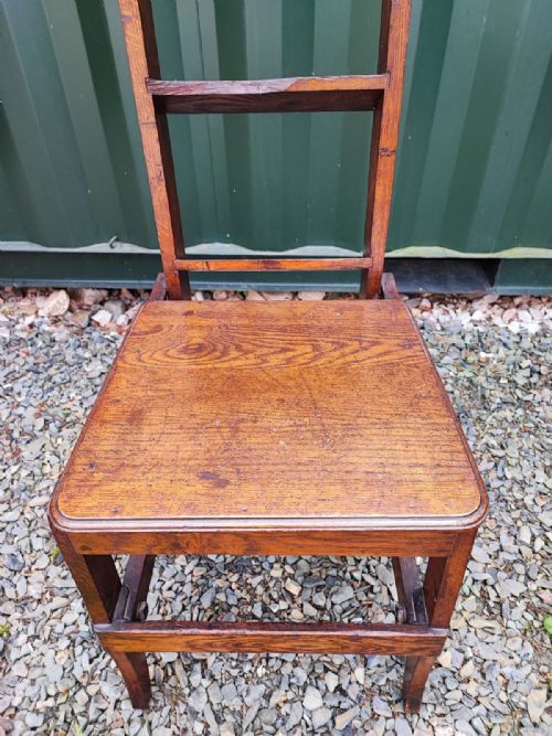 AN EDWARDIAN METAMORPHIC SET OF CHAIR STEPS - ADDITIONAL PHOTO 2