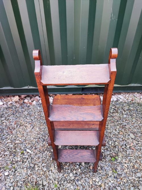AN EDWARDIAN METAMORPHIC SET OF CHAIR STEPS - ADDITIONAL PHOTO 4