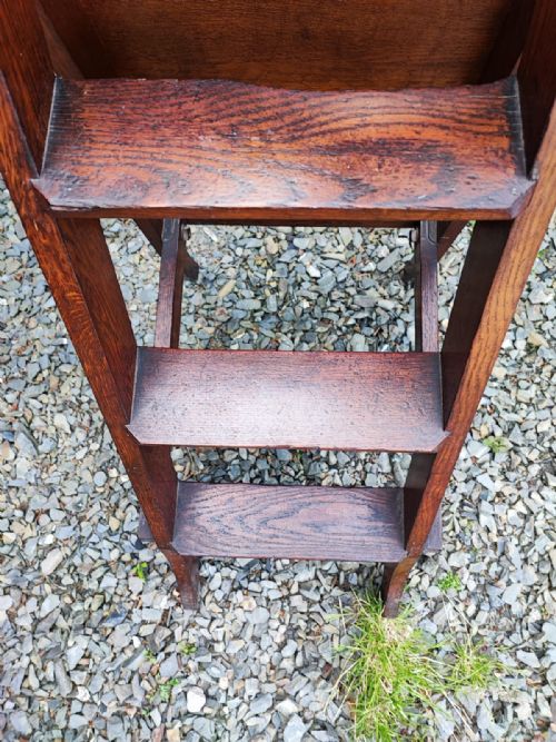 AN EDWARDIAN METAMORPHIC SET OF CHAIR STEPS - ADDITIONAL PHOTO 6