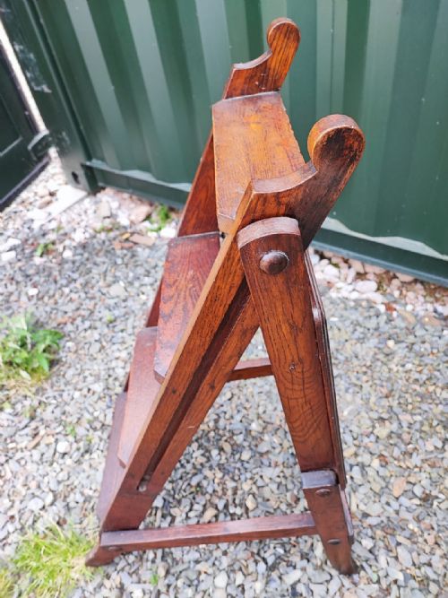 AN EDWARDIAN METAMORPHIC SET OF CHAIR STEPS - ADDITIONAL PHOTO 7