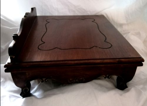 ANTIQUE MAHOGANY ADJUSTABLE BOOKREST STAND - ADDITIONAL PHOTO 2