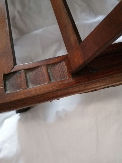 ANTIQUE MAHOGANY ADJUSTABLE BOOKREST STAND - ADDITIONAL PHOTO 4