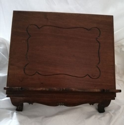 ANTIQUE MAHOGANY ADJUSTABLE BOOKREST STAND - ADDITIONAL PHOTO 5