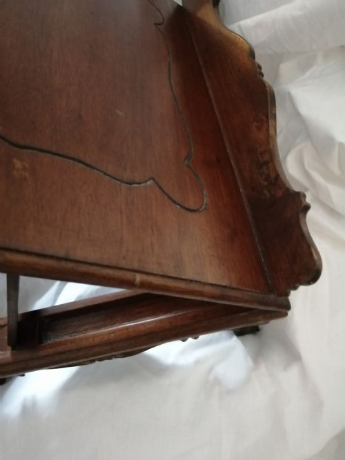 ANTIQUE MAHOGANY ADJUSTABLE BOOKREST STAND - ADDITIONAL PHOTO 6