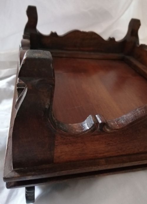 ANTIQUE MAHOGANY ADJUSTABLE BOOKREST STAND - ADDITIONAL PHOTO 8