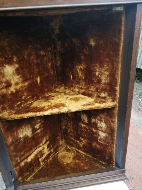PRETTY EDWARDIAN SMALL CORNER CUPBOARD IN MAHOGANY - ADDITIONAL PHOTO 5