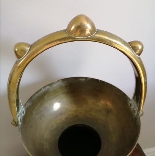 ANTIQUE INDIAN FINELY ENGRAVED HOLY WATER CARRIER - ADDITIONAL PHOTO 8