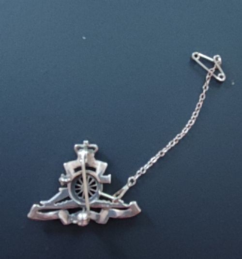 MILITARY REGIMENTS BROOCH HALLMARKED SILVER WITH MARQUISATE DECOR TO FRONT - ADDITIONAL PHOTO 4