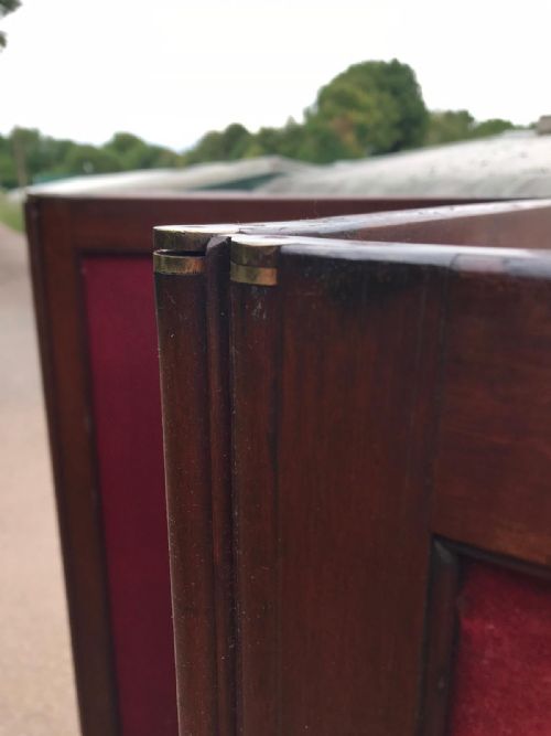 ANTIQUE QUALITY 6 FOLD MAHOGANY SCREEN - ADDITIONAL PHOTO 3