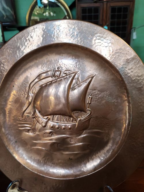 ART'S AND CRAFTS COPPER GALLION CHARGER - ADDITIONAL PHOTO 4