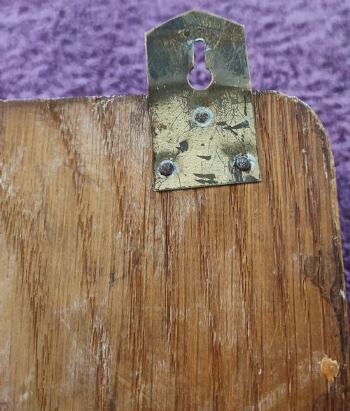 ART'S AND CRAFTS OAK AND BRASS WALL MOUNTED LETTER RACK - ADDITIONAL PHOTO 3