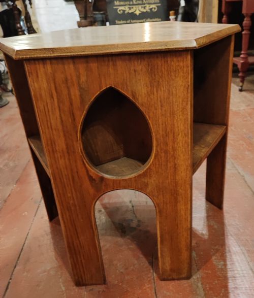LIBERTY'S OF LONDON OAK ART'S AND CRAFTS OCCASIONAL BOOK TABLE - ADDITIONAL PHOTO 2