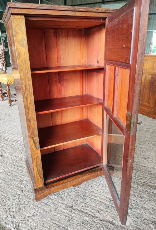 ANTIQUE ROSEWOOD INLAID MUSIC CABINET - ADDITIONAL PHOTO 1