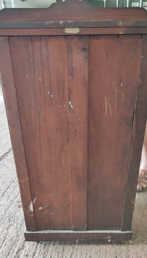 ANTIQUE ROSEWOOD INLAID MUSIC CABINET - ADDITIONAL PHOTO 2