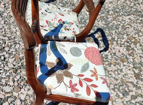 ANTIQUE PAIR OF ROSEWOOD AND BERGER'S SEAT SIDE CHAIRS BY GILLOWS - ADDITIONAL PHOTO 11