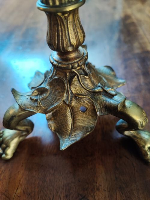 A PAIR OF SECOND EMPIRE CANDELABRA IN GILT METAL AND GILT BRONZE - ADDITIONAL PHOTO 1