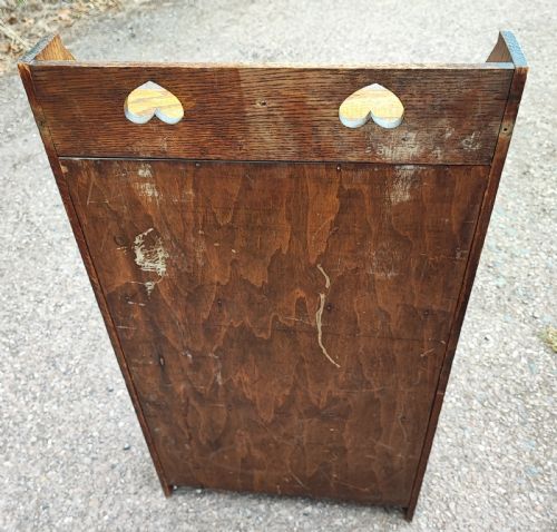ART'S AND CRAFTS SMALL OAK OPEN BOOKCASE - ADDITIONAL PHOTO 1