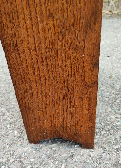 ART'S AND CRAFTS SMALL OAK OPEN BOOKCASE - ADDITIONAL PHOTO 4